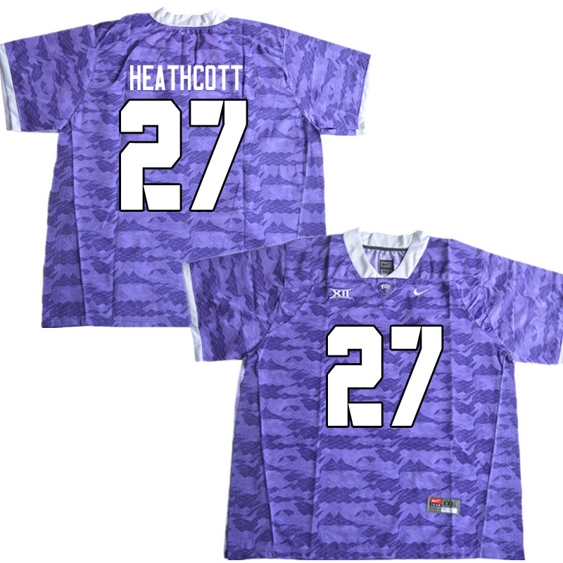 Men #27 Jack Heathcott TCU Horned Frogs College Football Jerseys Sale-Limited Purple - Click Image to Close